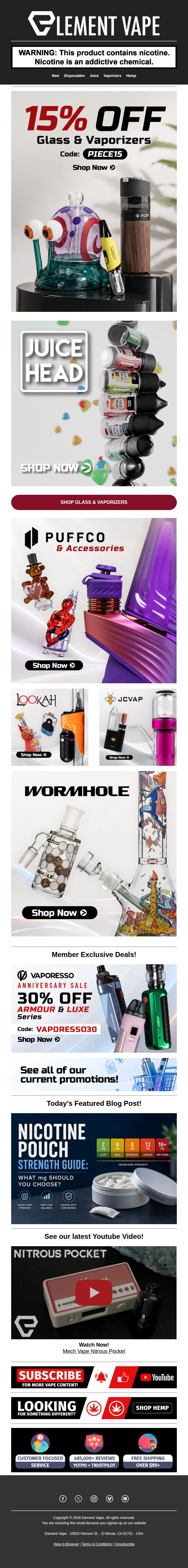 discount codes for element vape Promo — 20% Off Replacement Pods - Fogger Tropical Fruits Select Flavor ::Strawberry Pineapple